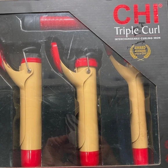 Hair Chi Triple Curl Interchangeable Curling Iron New In Box Never